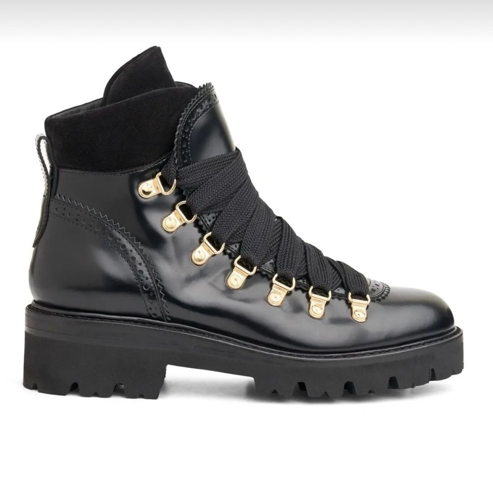 Angela Scott Black Leather Boots - Picture 3 of 13
